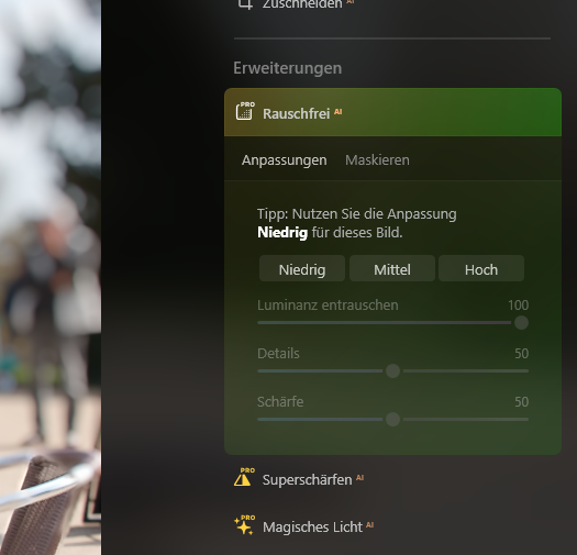 Die Menüs lassen sich ausklappen. (Screenshot: Tobias Költzsch/Golem.de)